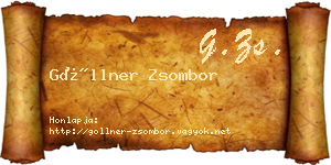 Göllner Zsombor névjegykártya